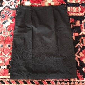 BCBG max azria black cotton skirt sz4 nwot